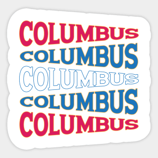 NATIONAL TEXT ART COLUMBUS Sticker